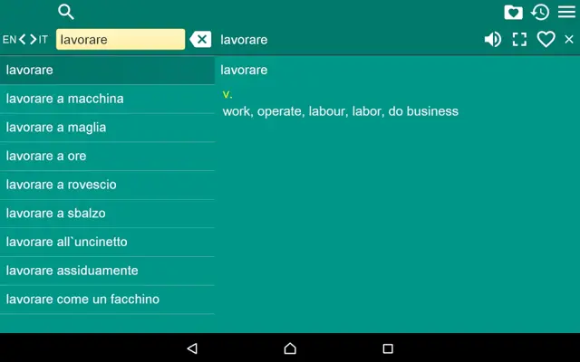 EN-IT Dictionary Free android App screenshot 1