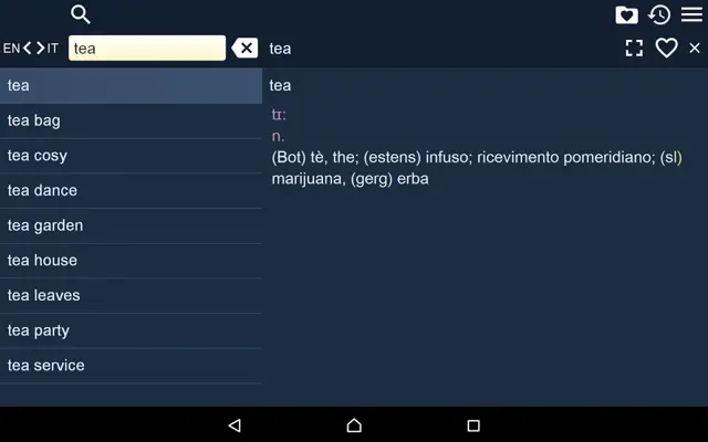 EN-IT Dictionary Free android App screenshot 3